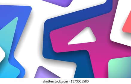 3d abstract paper cut background