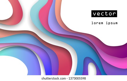 3d abstract paper cut background