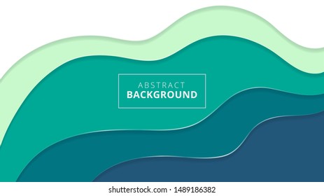 3D abstract paper cut background. abstract realistic papercut decoration textured wavy layers.vector illustration. design colorful layout for cover, flyers, posters, presentations, banners background.