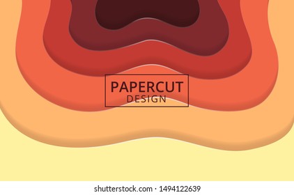 3D abstract paper cut background. abstract realistic papercut decoration textured wavy layers.vector illustration. design colorful layout for cover, flyers, posters, presentations, banners background.