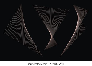 3D abstract pattern design for technology layout