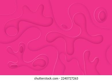 3D abstract pink background , paper cut shapes. Vector design layout for business presentations, flyers, posters , leaflet, cover