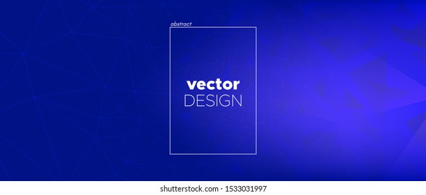 3d Abstract Polygonal Banner. Blue Creative Geometry. Vector Minimal Poster. Dynamic Landing Page. Dark Polygon Wallpaper. Vibrant Geometric Shapes. Minimal Concept. Abstract Polygon Background.