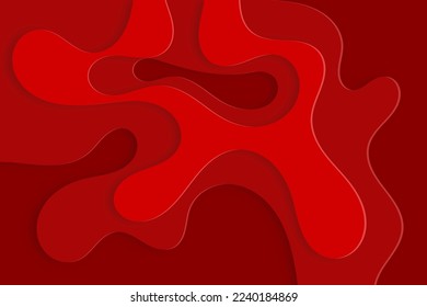 3D abstract red background , paper cut shapes. Vector design layout for business presentations, flyers, posters , celebrate, Chinese new year, leaflet, cover