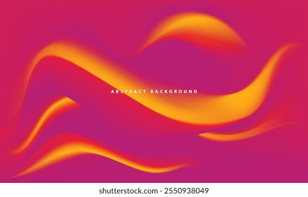 3D Abstraktes Rot und Orange Digital Design - Dynamisches Business Banner mit geometrischem Fluss, Vektordesign