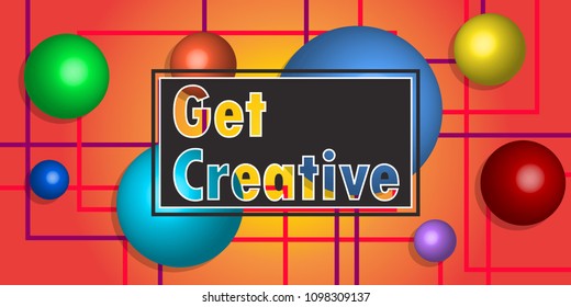 3D Abstract Retro Color Dynamic Geometric Background. Square And Balls Pattern Background. Get Creative Text. Colorful Templates For Placards, Banners, Presentations, Reports.Vector Illustration.Eps10