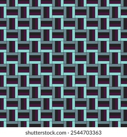 3d Abstract Seamless colorful parquet pattern vector. Geometric wallpaper. Design for fashion, fabric, cover, web, wrapping and all textile prints. Parquet wall art. Quad colored striped background. 