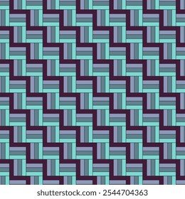 3d Abstract Seamless colorful parquet pattern vector. Geometric wallpaper. Design for fashion, fabric, cover, web, wrapping and all textile prints. Parquet wall art. Quad colored striped background. 