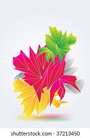 3D abstract shapes background for business artworks