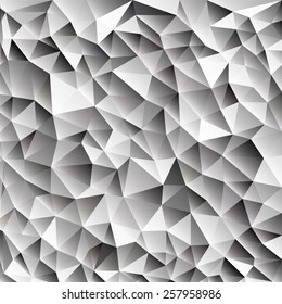 3d abstract shining ice cubes vector geometric web background, different shades of gray with triangle, black and white color diamond pattern wallpaper design, eps10 stock vector art image illustration
