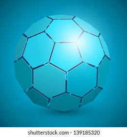 3d abstract soccer ball