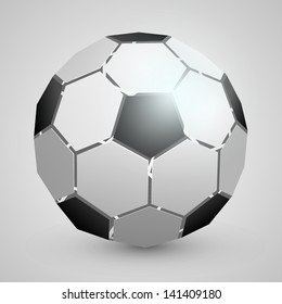 3d abstract soccer ball