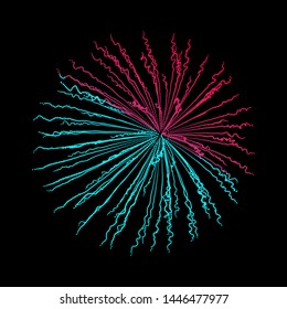3d abstract sphere. Array with dynamic particles. Modern science and technology element. Vector illustration.