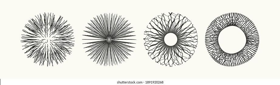 3d abstract sphere. Array with dynamic particles. Modern science and technology element. Vector illustration.