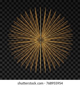 3d abstract sphere. Array with dynamic particles. Modern science and technology element. Vector illustration.