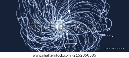 3d abstract sphere. Array with dynamic particles. Background for medicine, science or technology. Vector illustration for for banner, flyer, poster, cover, brochure or presentation.