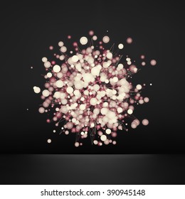 3d Abstract Sphere. Modern Science and Technology Element. Geometric Shape, Line and Dot. Vector Illustration. 