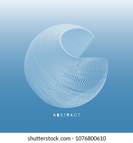 Composición de esferas abstractas 3D. Estilo Tecnológico Futurista. Conexión. Ilustración vectorial.