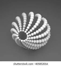 Composición de esferas abstractas 3D. Estilo Tecnológico Futurista. Ilustración vectorial 3D para Ciencia, Tecnología, Marketing, Presentación. Estructura de conexión. Diseño de red. Ilustración vectorial 3D.