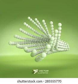 3d abstract spheres composition. Vector illustration. Can be used for presentations and design.