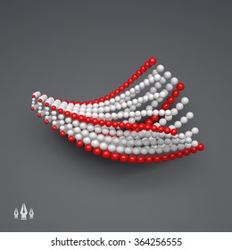 3d abstract spheres composition. Vector illustration. Futuristic Technology Style. Can be used for presentations and design.