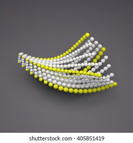 3d abstract spheres composition. Vector illustration. Futuristic Technology Style. Can be used for presentations and design.