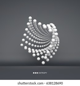 3d abstract spheres composition. Vector illustration. Futuristic Technology Style. Can be used for presentations and design.