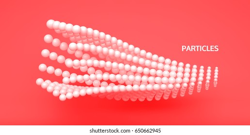3d abstract spheres composition. Vector illustration. Futuristic Technology Style. 