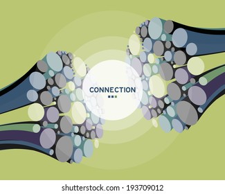 3d abstract string wire artwork background. Connect. Optical fibres. Communication computer cable. Vector illustration. With place for text. Eps10.