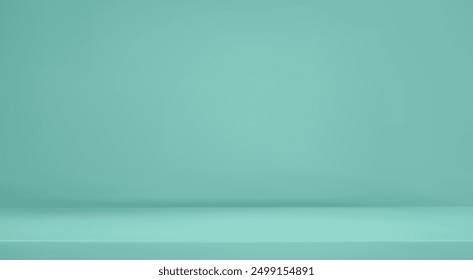 3d abstract studio room background. Red empty gradient backdrop. Product minimal interior mockup. Scene for product presentation. Christmas mockup. Vector illustration.