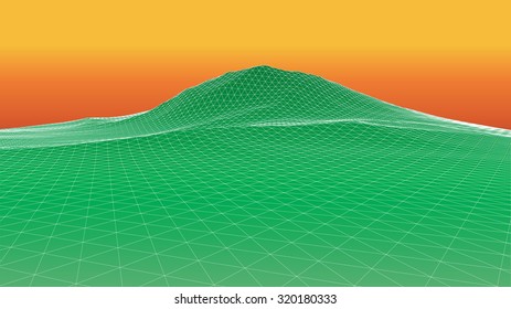 3d abstract surface like mountain