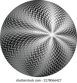 3d Abstract . Texture with wavy, billowy lines. Optical art background. Wave design black and white. Digital image with a psychedelic stripes. Vector illustration