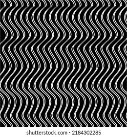 3d Abstract . Texture with wavy, billowy lines. Optical art background. Wave design black and white. Digital image with a psychedelic stripes. Vector illustration
