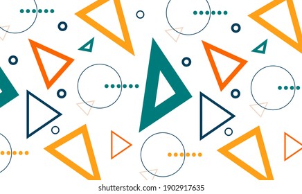 3d abstract textured flat wallpaper triangle, circle, ring, round for banner, poster, cover, card, web. Vector illustration