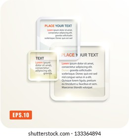 3d abstract transparent monitors for text. Eps10.