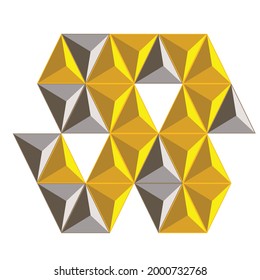 3D abstract triangle pattern background vector design