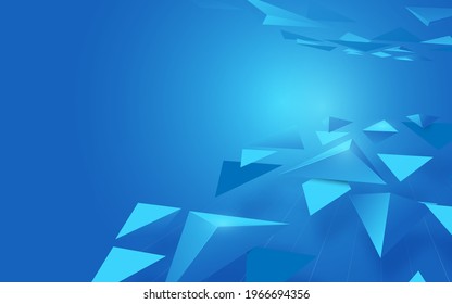 3d Resumen triángulos tecnología geométrica digital alta tecnología con fondo de rayos de luz. Ilustración del vector