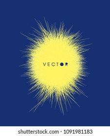 3d abstract vector element with prickles. Futuristic technology style. Can be used for presentations and design.