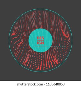 3d abstract vector illustration with dots. Network design with particle. 