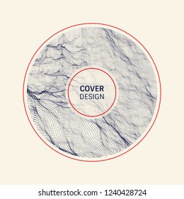 3d abstract vector illustration with dots. Network design with particle. 