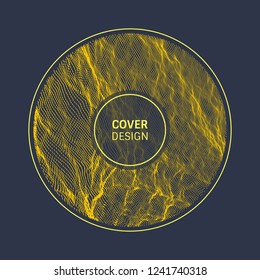 3d abstract vector illustration with dots. Network design with particle. 