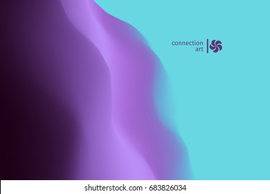 3D Abstract Vector Illustration. Wavy Background. Connection art. Design Pattern.