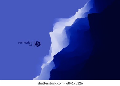 3D Abstract Vector Illustration. Wavy Background. Connection art. Design Pattern.