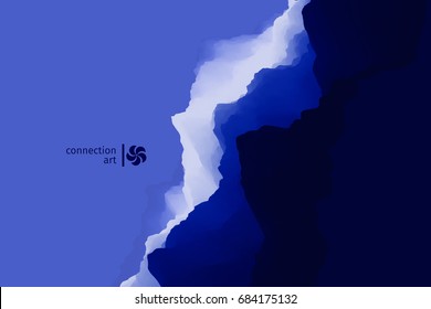 3D Abstract Vector Illustration. Wavy Background. Connection art. Design Pattern.