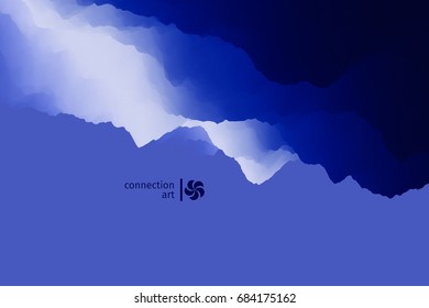 3D Abstract Vector Illustration. Wavy Background. Connection art. Design Pattern.