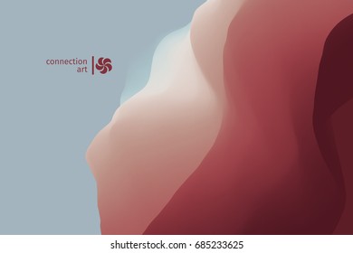 3D Abstract Vector Illustration. Wavy Background. Connection art. Design Pattern.