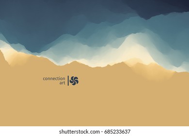 3D Abstract Vector Illustration. Wavy Background. Connection art. Design Pattern.