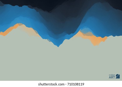 3D Abstract Vector Illustration. Wavy Background. Connection art. Design Pattern.