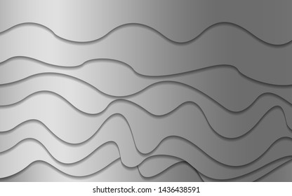 3d abstract wave background. Graphic design element. Elegant decoration. Vector Illustration