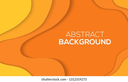 3D abstract wave background with paper cut shapes. Vector design layout for business presentations, flyers, banner posters. Eps10. - Vector